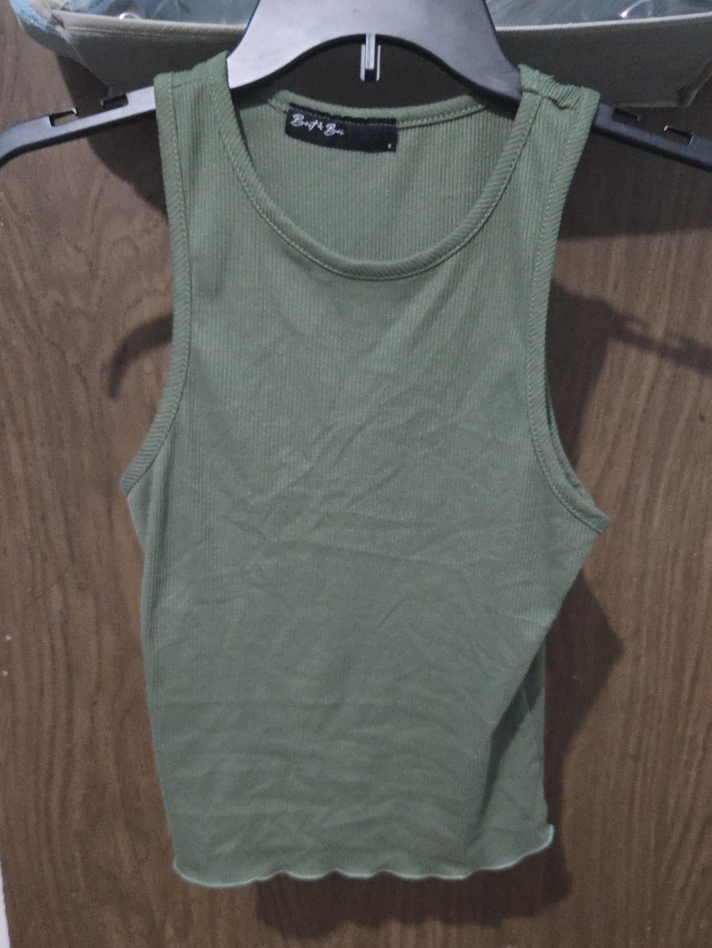 Women's Green Crop Tank Top